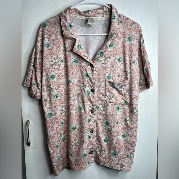 Lucky Brand Pink Floral Pajama Short Set Top & Bottom NWOT - Picture 2 of 5